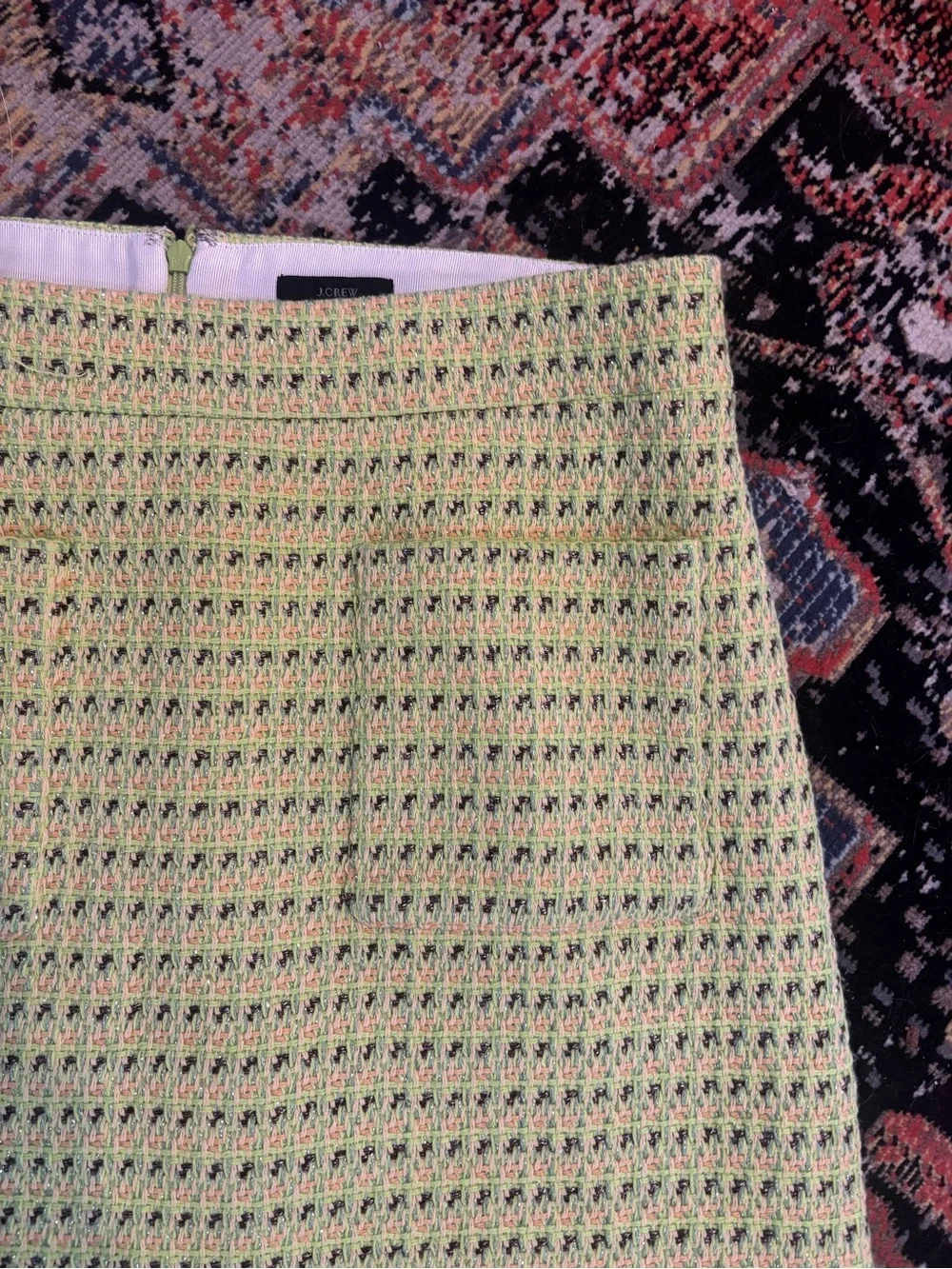 J. Crew A-Line Mini Skirt in Piet Tweed size 12